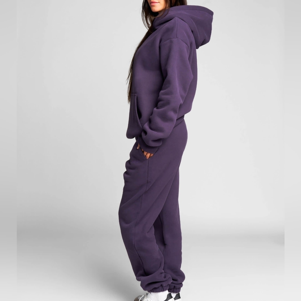 🥰2-Pc SeT ❤️NIP❤️ Comfrt SIGNATURE HOODIE & SWEATPANTS BLACKBERRY S/M - Picture 7 of 16